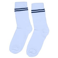 LWS White Socks With Two Blue Bands (Std. 1st to 10th)